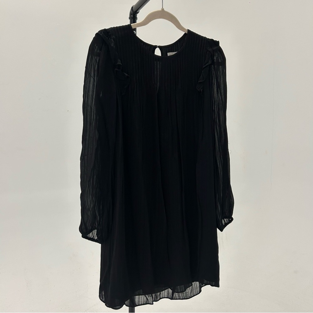 Wilfred Black Bishop Sleeve Knee-Length Dress